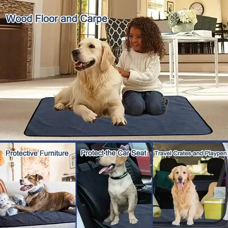 2021 New Waterproof Reusable Dog Bed Mats Dog Urine Pad Puppy Pee Fast Absorbing Pad Rug for Pet Sleep Soft Carpet Blanket - Zoo Bestie Online Shop