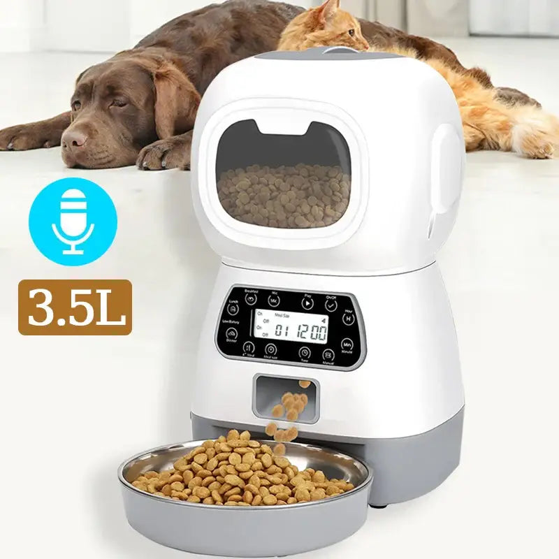 3.5L Smart Pet Feeder & Fountain | WiFi Auto Cat & Dog Dispenser - Dog automatic feeders