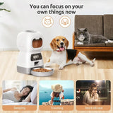 3.5L Smart Pet Feeder & Fountain | WiFi Auto Cat & Dog Dispenser - Dog automatic feeders