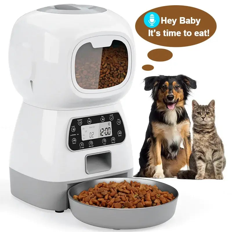 3.5L Smart Pet Feeder & Fountain | WiFi Auto Cat & Dog Dispenser - Dog automatic feeders