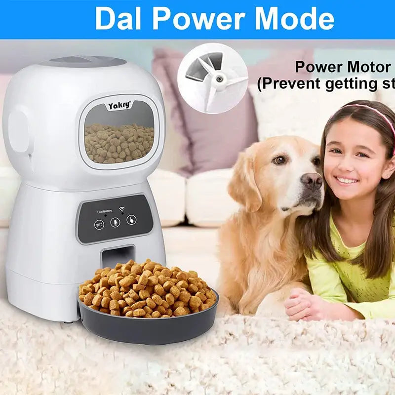 3.5L Smart Pet Feeder & Fountain | WiFi Auto Cat & Dog Dispenser - Dog automatic feeders