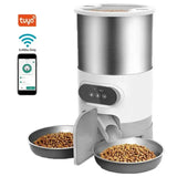 3L/4.5L Automatic Cats Dispenser Smart Cat Dog Food Feeder Single/Dual Stainless Steel Bowls Pets Timer Feeding For Dry Foods - Zoo Bestie Online Shop