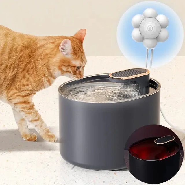 3L Cat Water Fountain with Motion Sensor Automatic Dog Water Dispenser with LED Light Ultra Silent Pet Drinking Water Fountain - Zoo Bestie Online Shop