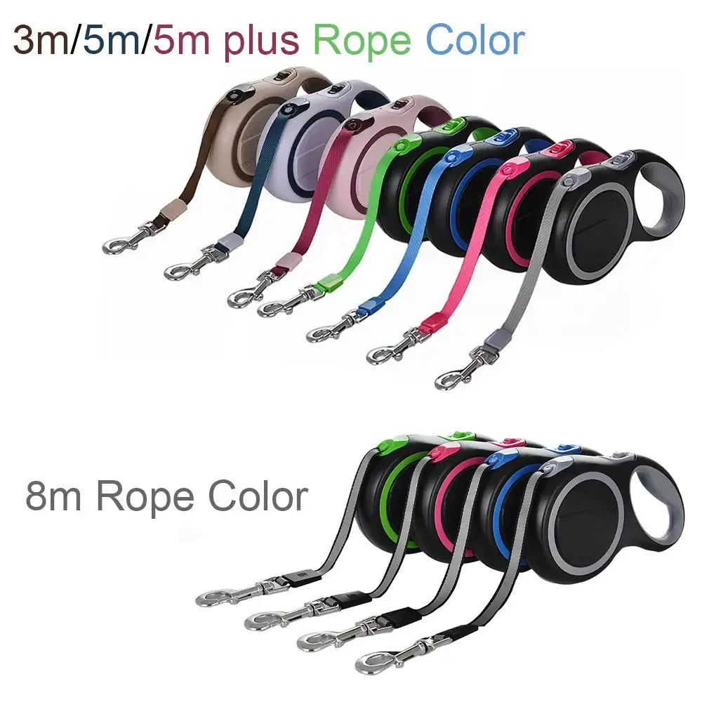 3m 5m 8m 50kg Dog Leash Retractable Roulette Collar for Small Big Dog Accessories Adjustable Durable Walking Hiking Bulldog Rope - Zoo Bestie Online Shop