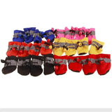 4pcs/set Waterproof Pet Dog Shoes Anti - slip Rain Boots Footwear for Small Cats Dogs Puppy Dog Pet Booties Pet Paw Accessories - Zoo Bestie Online Shop