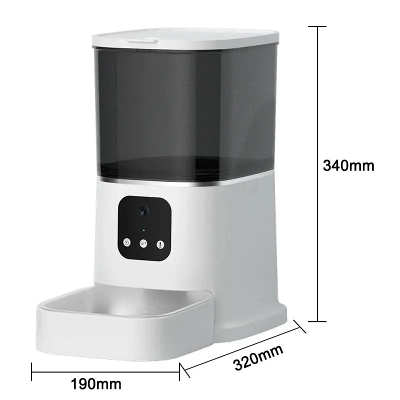 6L Smart Cat Feeder WiFi | Auto Pet Food Dispenser w/ Steel Bowl - Dog automatic feeders