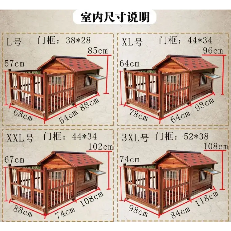 Accessories Wood Dog Crate Camping Outdoor Villa Habitats Dog Crate Tent Furniture Play Casa Para Perros Dog Supplies