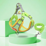 Adjustable Soft Mesh Dog Harness & Leash Set - Multi - Colored! - Zoo Bestie Online Shop