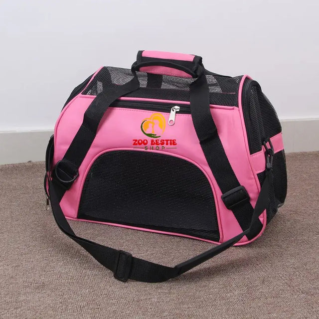 Travel in comfort and style with our Airline Approved Foldable Pet Carrier Bag, perfect for small breed dogs and cats. 