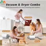 8 Tools, Pet Hair Vacuum & 2-in-1 Dryer for Thick & Thin Dogs and Cats - Zoo Bestie Online Shop!