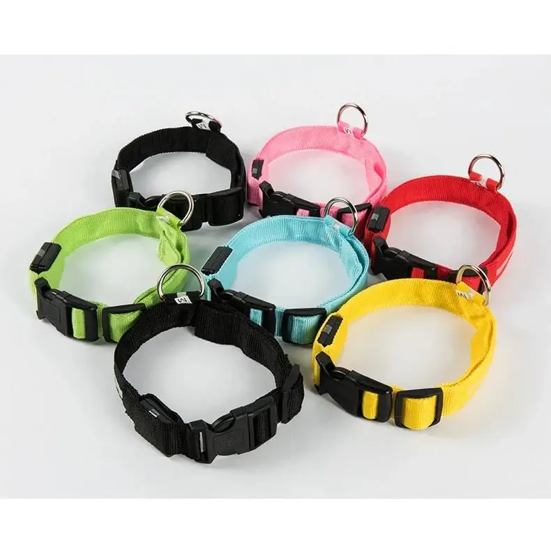 Bright LED Glow Dog Leash & Collar - Safe Stylish Night Ready! - Dog leashes