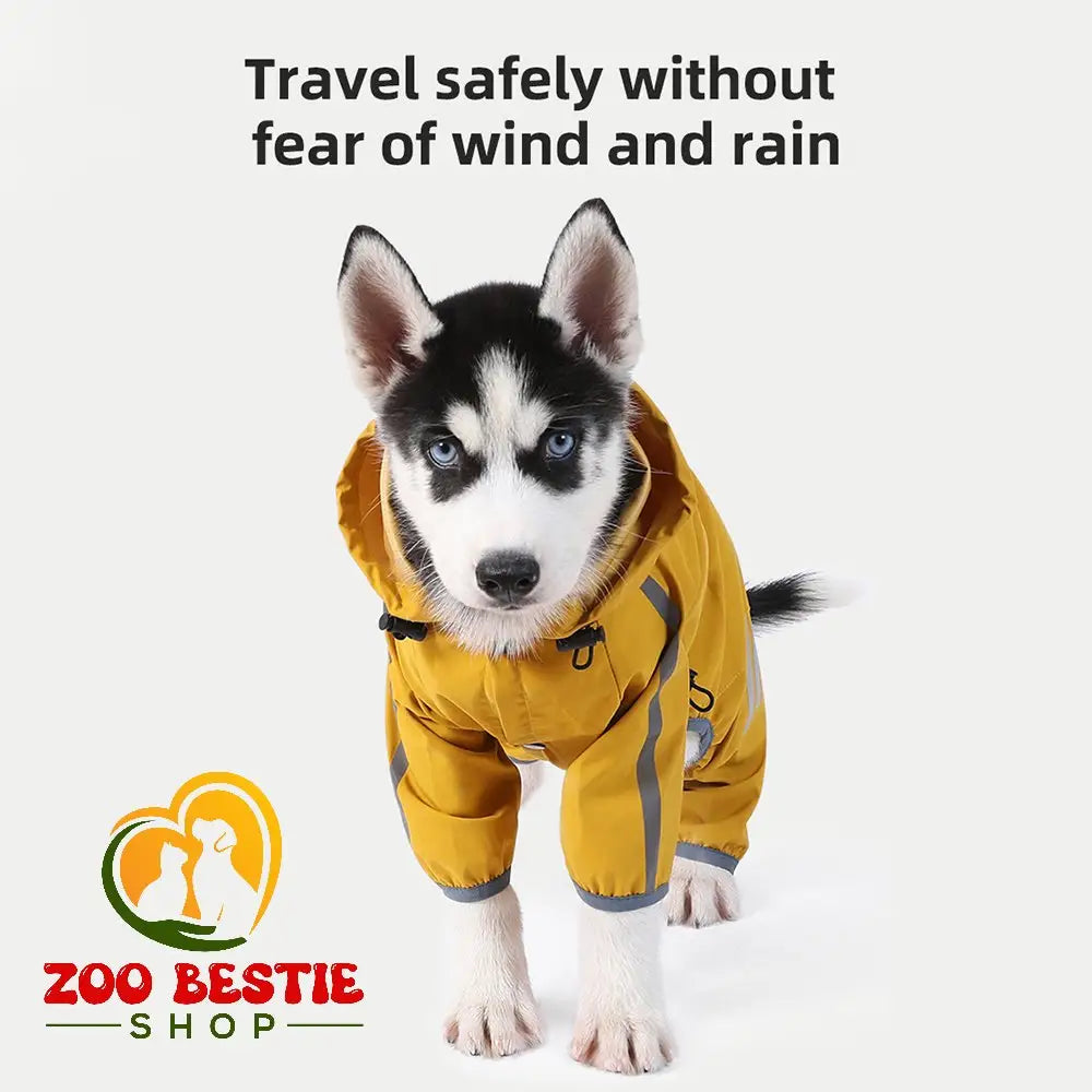 Comfortable Waterproof Hooded Jacket with Reflective Straps - Zoo Bestie Online Shop