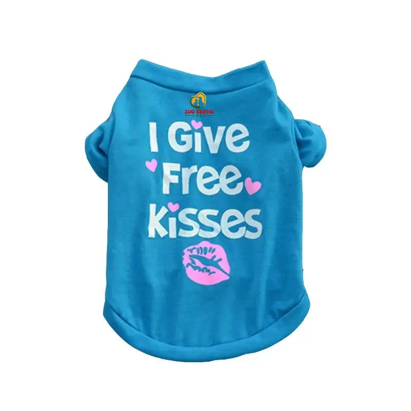 Cool Summer Printed Clothes with Funny Letters for small dogs - Zoo Bestie Online Shop