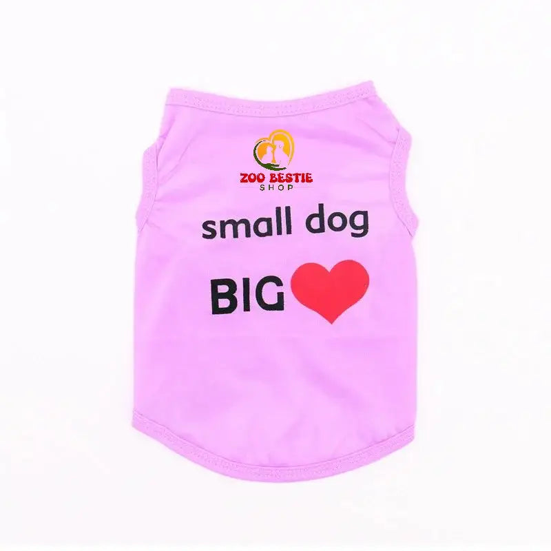 Cool Summer Printed Clothes with Funny Letters for small dogs - Zoo Bestie Online Shop