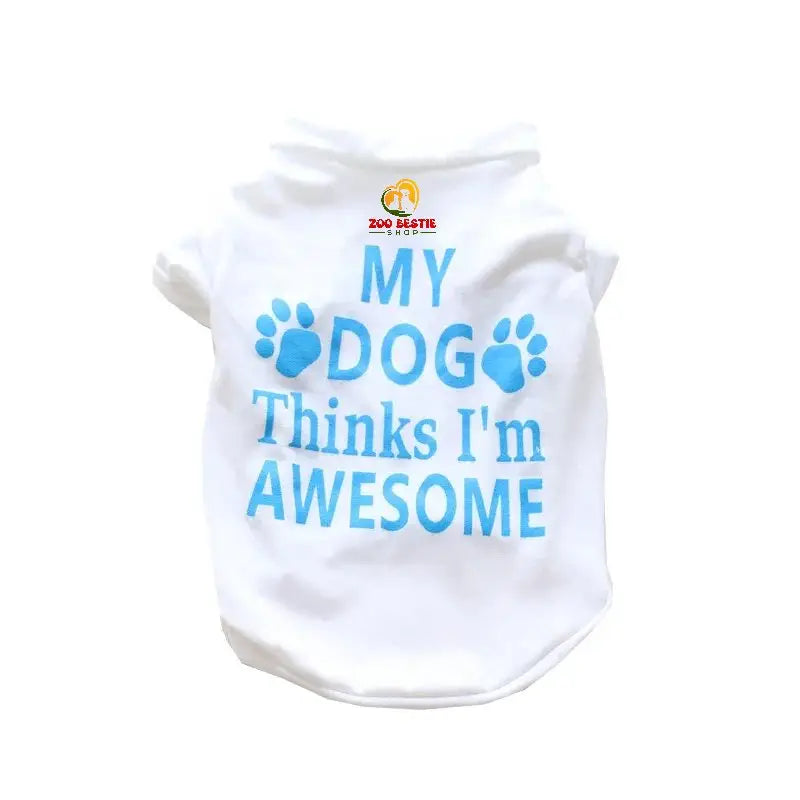 Cool Summer Printed Clothes with Funny Letters for small dogs - Zoo Bestie Online Shop