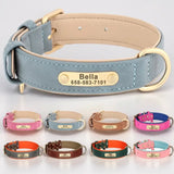 Custom Engraved PU Dog Collar - Stylish Durable Personalized ID! 🐾 - Dog Collar