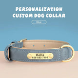 Custom Engraved PU Dog Collar - Stylish Durable Personalized ID! 🐾 - Dog Collar