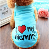 Cute Paw Printed Heart Love Design Small Dog Vest Clothes Summer Spring TShirts For Dogs Costume Puppy Dog Accessories