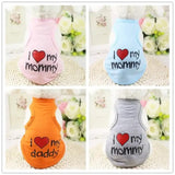 Cute Paw Printed Heart Love Design Small Dog Vest Clothes Summer Spring TShirts For Dogs Costume Puppy Dog Accessories