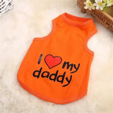 Cute Paw Printed Heart Love Design Small Dog Vest Clothes Summer Spring TShirts For Dogs Costume Puppy Dog Accessories