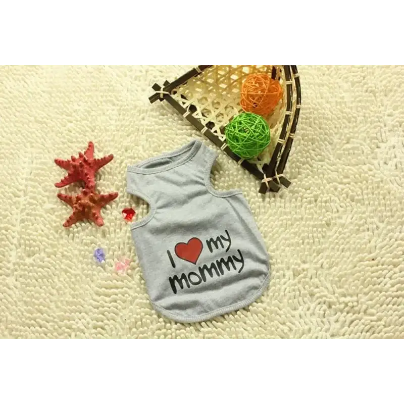 Cute Paw Printed Heart Love Design Small Dog Vest Clothes Summer Spring TShirts For Dogs Costume Puppy Dog Accessories