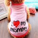 Cute Paw Printed Heart Love Design Small Dog Vest Clothes Summer Spring TShirts For Dogs Costume Puppy Dog Accessories