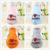 Cute Paw Printed Heart Love Design Small Dog Vest Clothes Summer Spring TShirts For Dogs Costume Puppy Dog Accessories