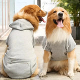 Designer Warm Plaid Winter Big Dog Coats Detachable Hat Outfit Soft Hoodies Hat for Dog Cat Two Color Cloth For Small