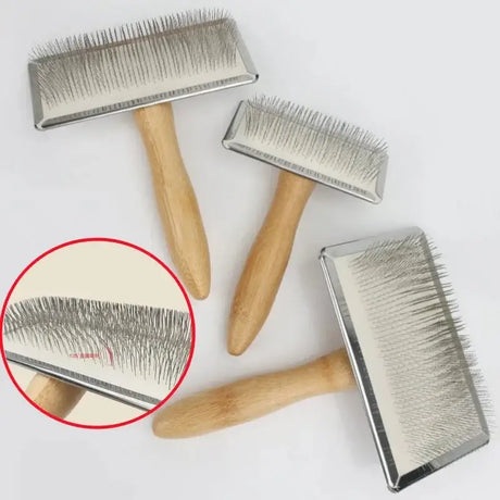 Solid Wood Dog Comb & Pet Brush for Hair Knot Removal, Massage, and Pet Hair Removal for Dogs and Cats