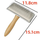 Solid Wood Dog Comb & Pet Brush for Hair Knot Removal, Massage, and Pet Hair Removal for Dogs and Cats