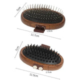 Dog Hair Removal Comb Wooden Handle Long Hair Short Hair Puppy Cat Brush Massage Bath Brush Pet Grooming Tools Dog