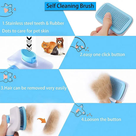 Dog Hair Remover Brush Cat Dog Hair Grooming And Care Comb For Long Hair Dog Pet Removes Hairs Cleaning Bath Brush Dog