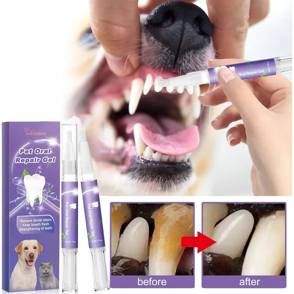 Dog Oral Cleaning Gel Tooth Stain Cleaner Remove Dental Stakes Tartar Plaque Eliminator Fresh Breath Pets Tooth