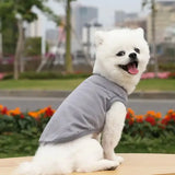 Dog Shirt Pure Cotton Solid Color Blank Bottoming Puppy Shirt Soft Leisure Cat Vest puppy Chihuahua Summer Vests Big