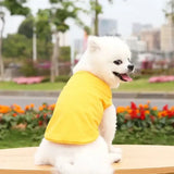 Dog Shirt Pure Cotton Solid Color Blank Bottoming Puppy Shirt Soft Leisure Cat Vest puppy Chihuahua Summer Vests Big