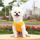 Dog Shirt Pure Cotton Solid Color Blank Bottoming Puppy Shirt Soft Leisure Cat Vest puppy Chihuahua Summer Vests Big