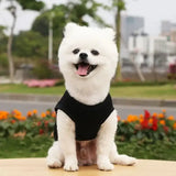 Dog Shirt Pure Cotton Solid Color Blank Bottoming Puppy Shirt Soft Leisure Cat Vest puppy Chihuahua Summer Vests Big