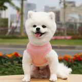 Dog Shirt Pure Cotton Solid Color Blank Bottoming Puppy Shirt Soft Leisure Cat Vest puppy Chihuahua Summer Vests Big