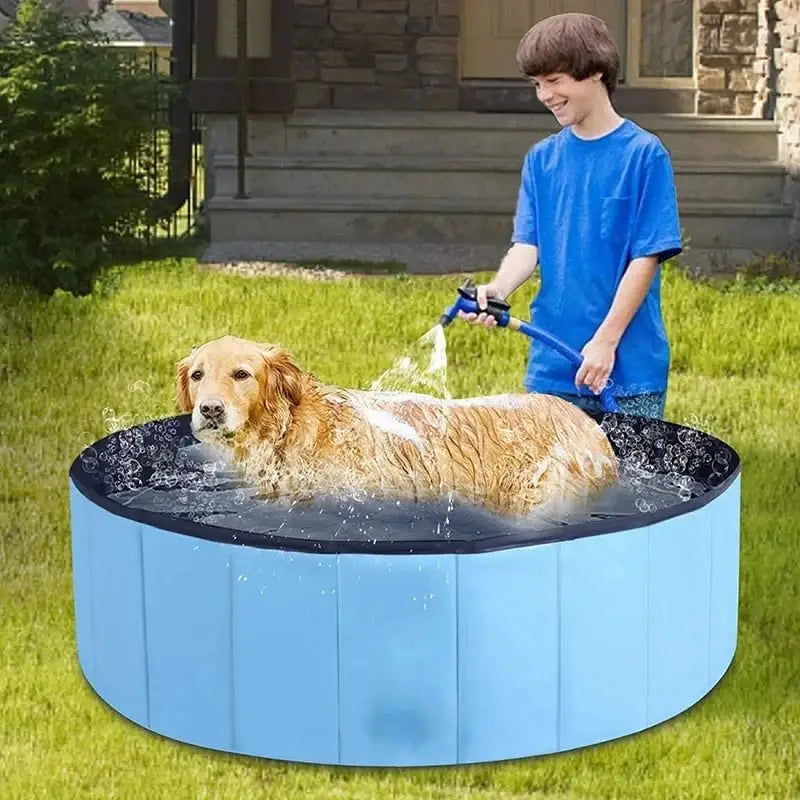 Dog Swimming Bath Pet Foldable Bathtub Large pool Collapsible Bathtub Pool Kids Cool pet Accessories Out Cooling - Dog