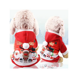 Dog Winter Warm Pet Clothes Christmas Clothes for Small Medium Dogs Elk Santa Claus Dog Coat Hoodies Christmas Dogs