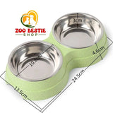 Durable Stainless Steel Pet Food & Water Bowl Set - Stylish & Easy! 🐾 - Zoo Bestie Online Shop