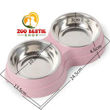 Durable Stainless Steel Pet Food & Water Bowl Set - Stylish & Easy! 🐾 - Zoo Bestie Online Shop