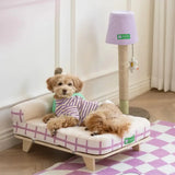 Elevated_Pet_Bed_with_Cozy_Pad_Pillow_and_Sturdy_Wood_Legs_Dog purple