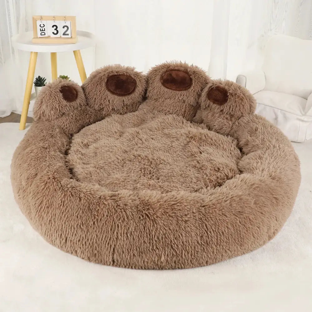 Fluffy Large Dog Sofa Bed gradient coffee