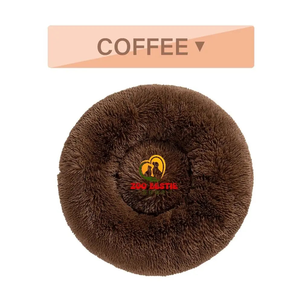 Fluffy Warm Soft Plush Donut Pet Bed - Zoo Bestie Online Shop