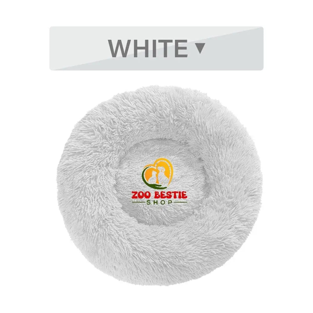 Fluffy Warm Soft Plush Donut Pet Bed - Zoo Bestie Online Shop