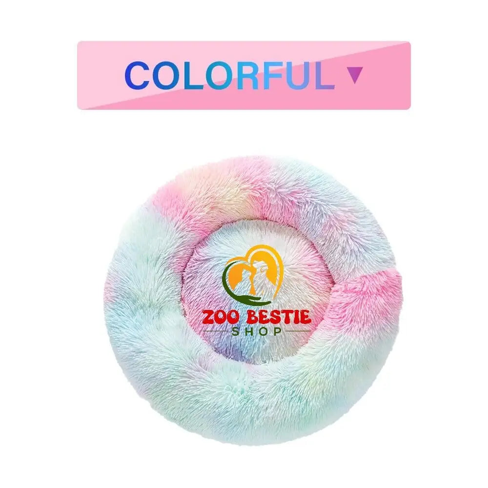 Fluffy Warm Soft Plush Donut Pet Bed - Zoo Bestie Online Shop