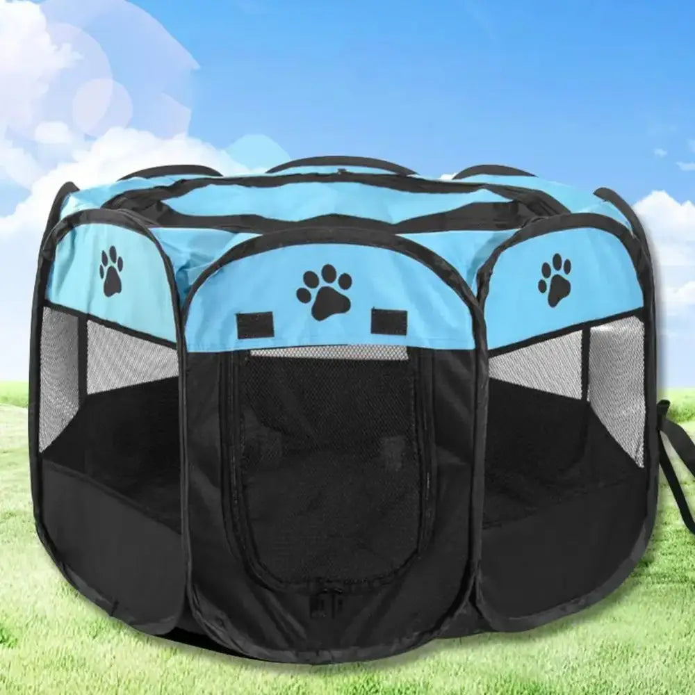 Foldable Octagonal Pet Tent - Breathable Dog Cage & Travel Room - Pet Fence