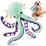 Interactive Octopus Plush Toy – Squeaky Fun Durable Chew and Teeth-Cleaning Delight for Cats & Dogs - A - Plush toys