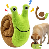 Interactive Snail Plush Dog Toy – Squeak Sniff Puzzle Feeder - as picture - Squeak Toys